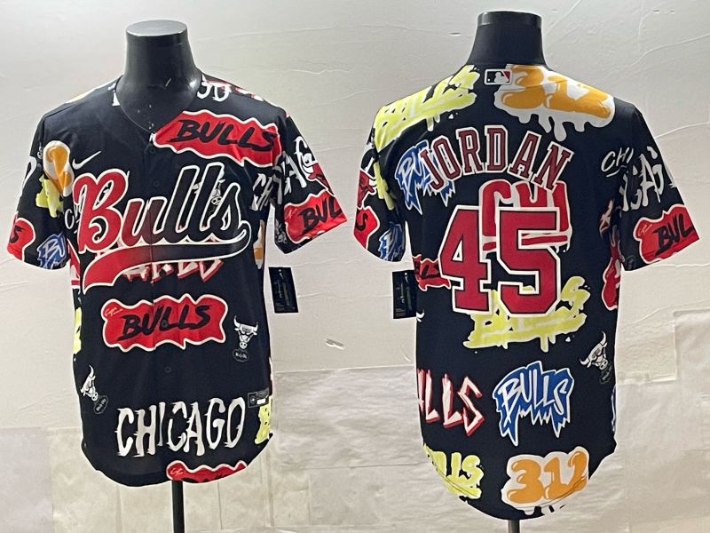 Men Chicago Bulls Nike #45 Jordan black NBA 2025 Jersey style 04->chicago bulls->NBA Jersey